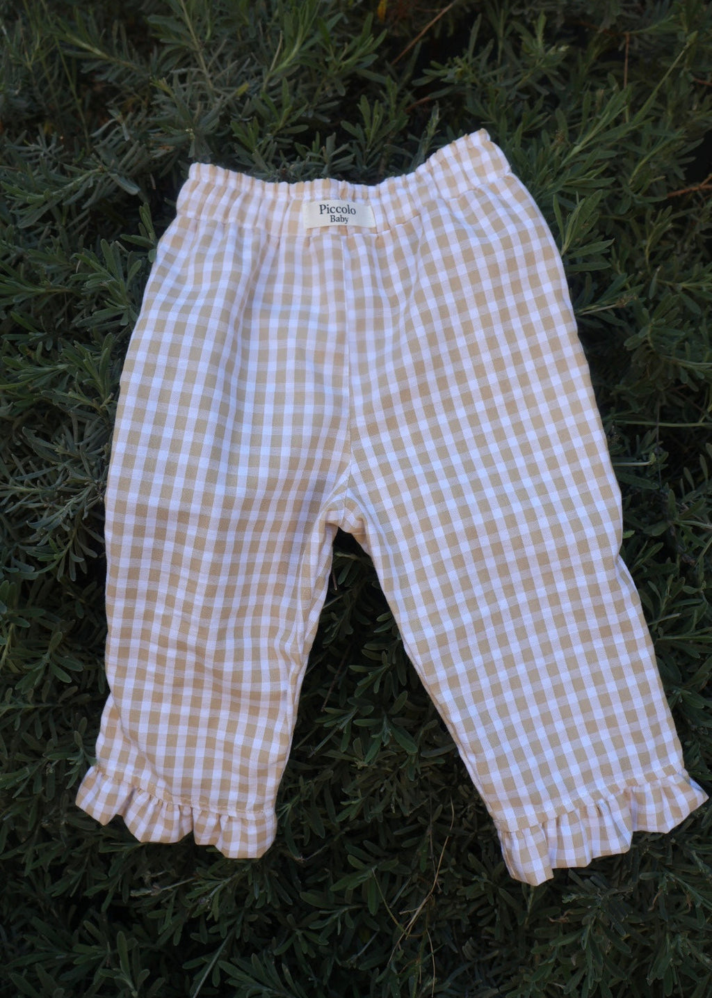 Frill Hem Pants- Sand Beige