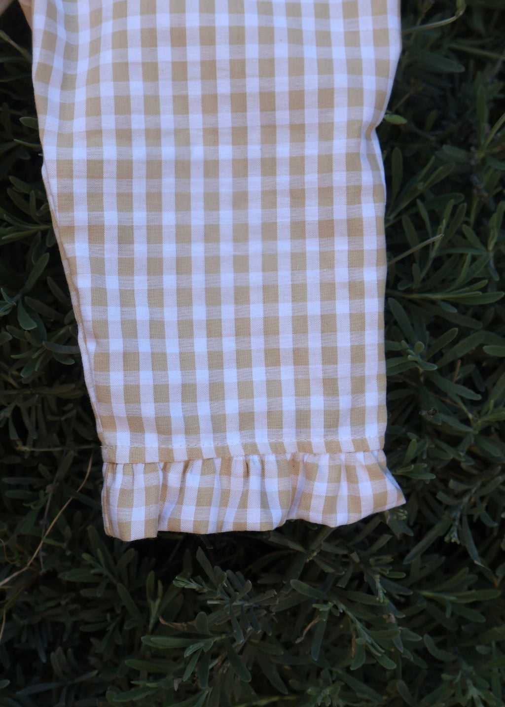 Frill Hem Pants- Sand Beige