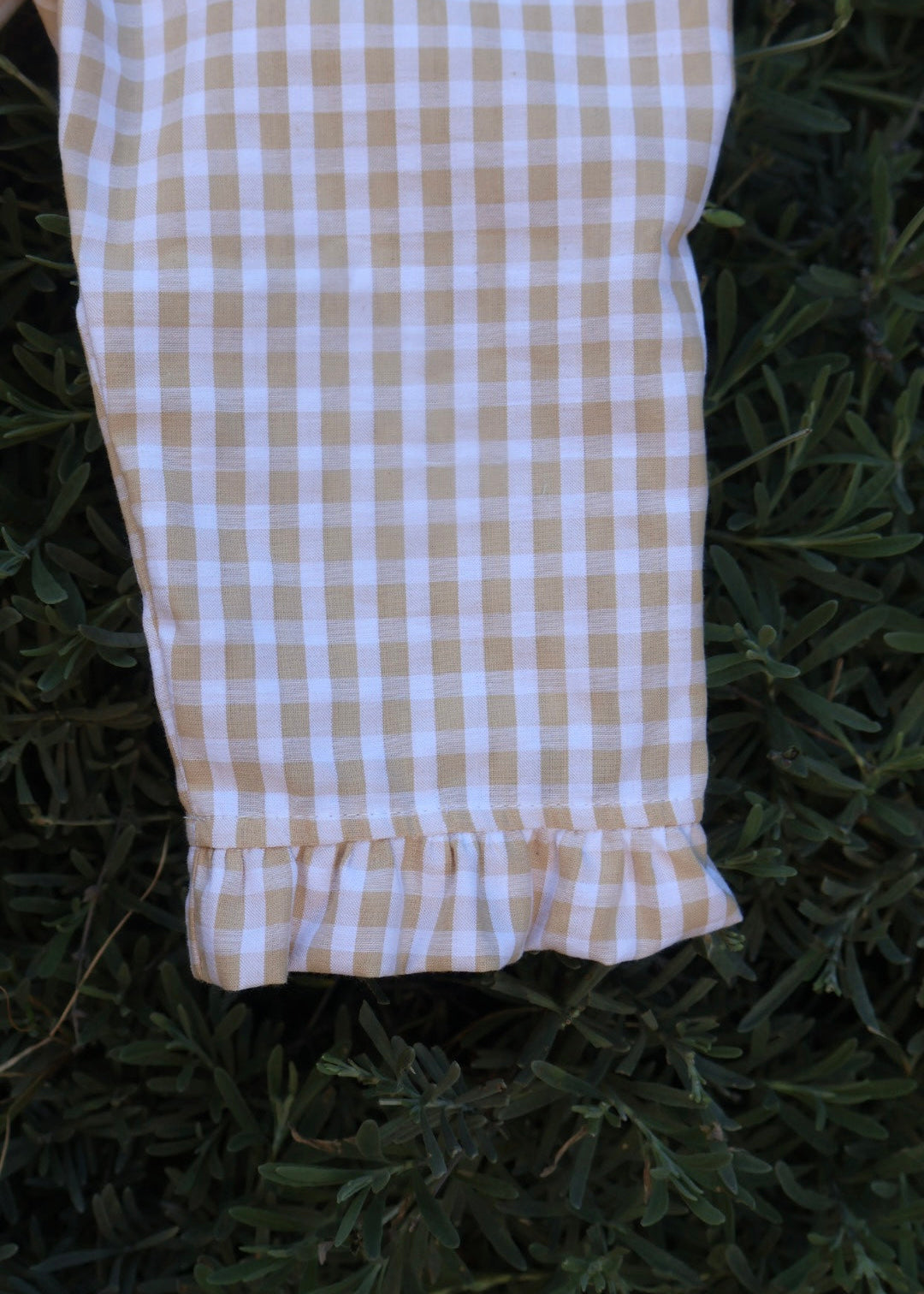Frill Hem Pants- Sand Beige