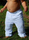 Frill Hem Pants- Icy Blue