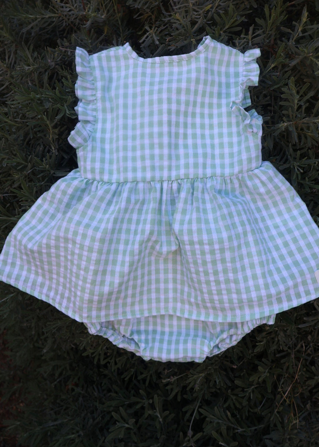Girls Keepsake Dress & Matching Bloomers Set- Mint Green